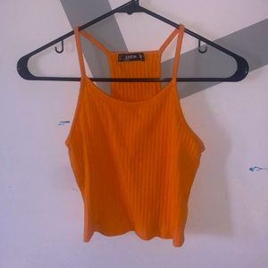 SHEIN orange halter tank top